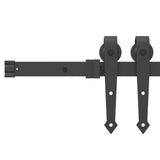 Sliding Door Hardware Kit 152.5 cm Steel Black 4009704