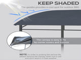 2.2 x 1.5 m BBQ Grill Gazebo Tent, Garden Grill with Metal Frame, Curved Canopy and 10 Hooks, T3398P325224