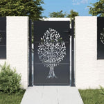 Garden Gate Anthracite 105x130 cm Steel Tree Design 153156