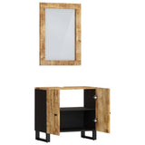 2 Piece Bathroom Furniture Set Solid Wood Mango 3200633