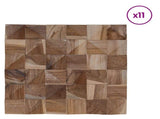 Wall Panel 11 pcs Natural 30 x 30 x 2 cm 42046461