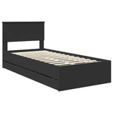 Bed Frame with Drawer Black 90 x 190 cm Engineer Wood 3410750