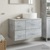 Bathroom Furniture Set 2 pcs Concrete Grey Engineered Wood 3404011