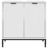 Bathroom Sink Cabinet High gloss white 60.5 x 33.5 x 61 cm 883418