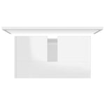 Bathroom Furniture Set High Gloss White Engineered Wood 802657