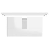 Bathroom Furniture Set High Gloss White Engineered Wood 802657