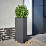 Garden Planter Anthracite Triangular 40x34.5x75 cm Steel 851161