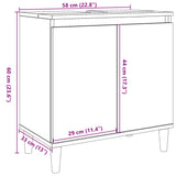 Sink Cabinet Concrete Grey 58x33x60 cm Engineered Wood 857113