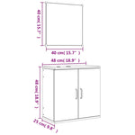 ZNTS 2 Piece Bathroom Furniture Set Black Engineered Wood 242559