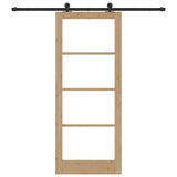 Sliding Door ORKDAL Natural and Black 86 x 211 cm 3332033