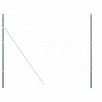 Fence Posts 12 pcs Green 210 cm Powder-coated steel 42012744