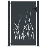 Garden Gate Anthracite 105x130 cm Steel Grass Design 153168