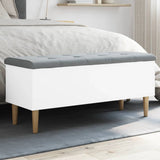 Storage Bench White 102x42x46 cm Engineered Wood 835082