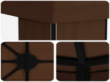 Garden Gazebo 6 x 3 m Brown Polyester and Steel 190 3376018