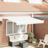Retractable Awning White 350 x 200 cm Fabric 3329725