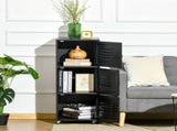 Rolling Storage Cabinet 3-Tier Mobile File Cabinet with Wheels & Metal Doors for Home Office, Living T3398P328285