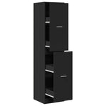 Apothecary Cabinet Black 40x41x174.5 cm Engineered Wood 3309646