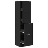 Apothecary Cabinet Black 40x41x174.5 cm Engineered Wood 3309646