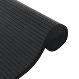 Rug Rectangular Black100x400 cm Bamboo 376954