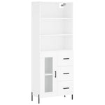 Highboard White 69.5x34x180 cm Engineered Wood 3189517