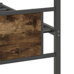 Bed Frame without Mattress Smoked Oak 100x190 cm Engineered Wood 4106755