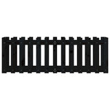 Garden Raised Bed with Fence Design Black 150x50x50 cm Solid Wood Pine 832494