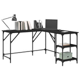 Desk Black 139x139x75 cm Engineered Wood 837587