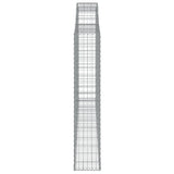 Arched Gabion Baskets 3 pcs 300x30x160/180 cm Galvanised Iron 3146576