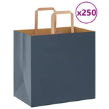 Paper Bags 250 pcs with Handles Blue 26x17x25 cm 4101927