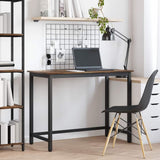 Table Smoked Oak 80 x 50 x 76.5 cm Engineered Wood and Steel 873764