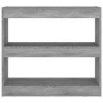 Book Cabinet/Room Divider Grey Sonoma 80x30x72 cm 813615