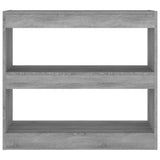 Book Cabinet/Room Divider Grey Sonoma 80x30x72 cm 813615