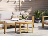 Side Table Oil Natural 50 x 35 x 45 cm Solid Acacia Wood 42026788