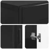 Bathroom Cabinet with Open Shelf UTRECHT Black 30 x 31 x 187 cm 897696