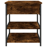 Shoe Bench Smoked Oak 70x42.5x50 cm Engineered Wood 839030