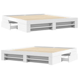 Bed Frame without Mattress White 180x200 cm Super King Engineered Wood 3295450