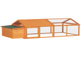 Wooden Chicken Coop with Nesting Box, Openable Roof, for 4-8 Chickens, Nature Wood T3398P552566