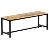 Dining Bench 120 cm Solid Rough Mango Wood 247814