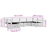 Outdoor Sofa Set 6 pcs Natural 3374004