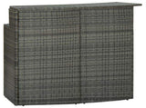5 Piece Garden Bar Set with Cushions Poly Rattan Grey 3095424