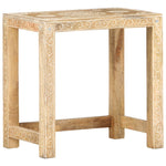 ZNTS 2 Piece Hand-painted Side Table Set Solid Mango Wood 285881