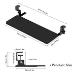 ZNTS Large Clamp On Keyboard Tray Under Desk Comfort Keyboard Drawer Platform NEW 13534376