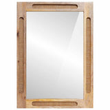 Bathroom Mirror Brown 50 x 2.5 x 70 cm Solid Mango Wood 4018075