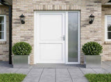 Garden Planter with LED 2 pcs Silver 30 x 30 x 30 cm 8008067