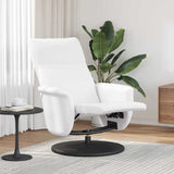 Massage Recliner Chair White Faux Leather 42018596