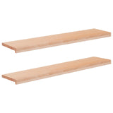 Window Sills 2 pcs Natural 120 x 25 x 2 cm Solid Beech Wood 42048148