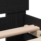Bed Frame with Headboard Black Oak 80 x 200 cm Engineered Wood 8009023
