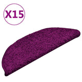 Stair Mats 15 pcs 56x17x3 cm Pink Half Round 322380