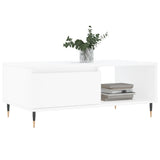 Coffee Table White 90x50x36.5 cm Engineered Wood 830556