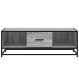 ZNTS Coffee Table Grey Sonoma 100x57x35 cm Engineered Wood and Metal 848762